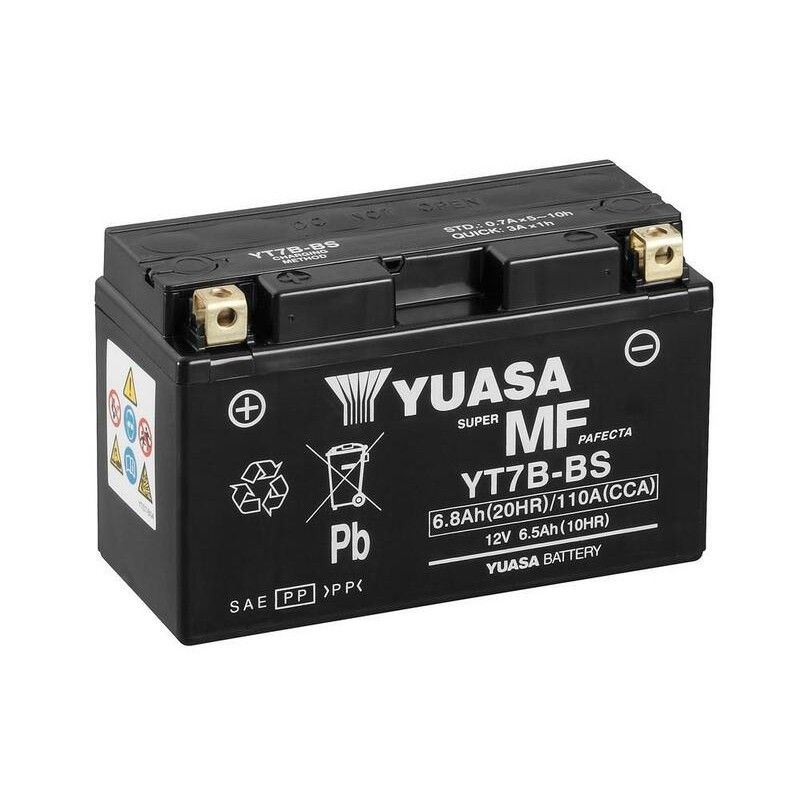 Batería YUASA YT7B-BS Combipack (con electrolito) - motoscamaralweb.com