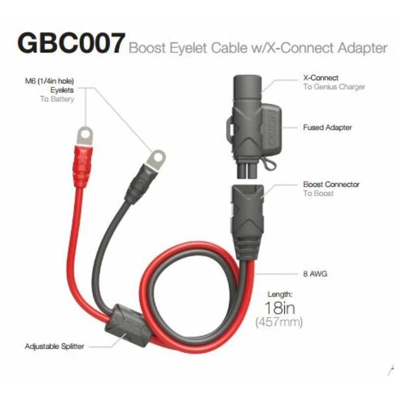 Cable alargador NOCO Eyelet / X-Connect 50cm - motoscamaralweb.com