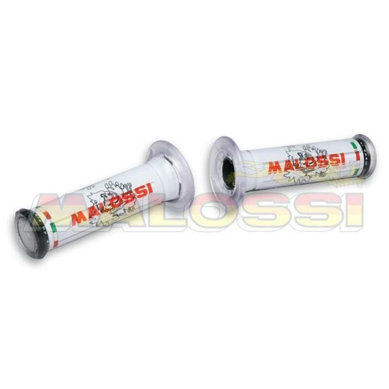 Par puños blancos con logo MALOSSI Tribal (Ø30) cerrado 6914575.W0- mo