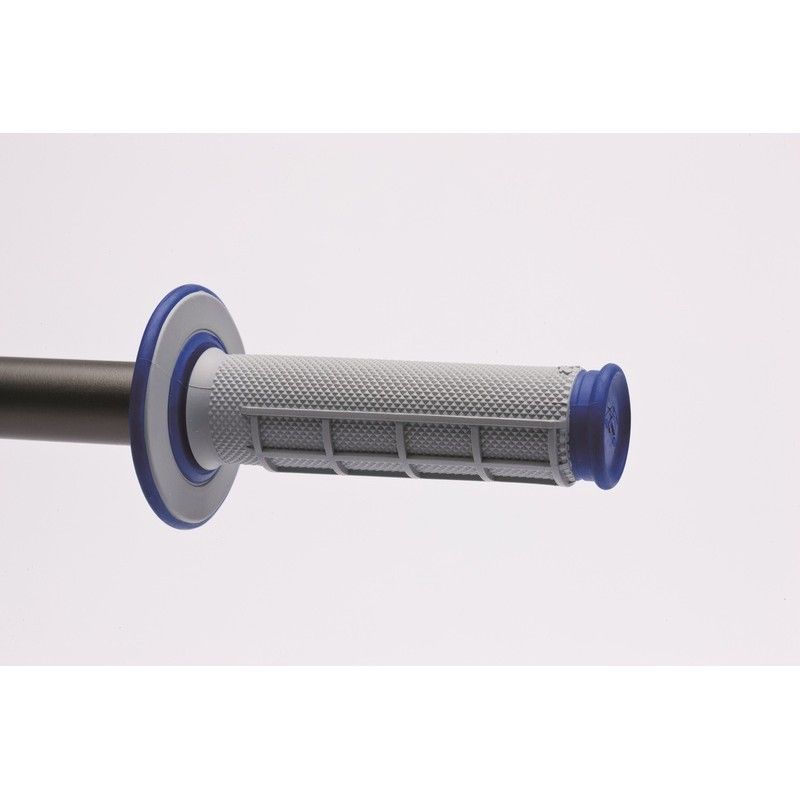 Puños Renthal Dual MX medio cuadradillo blando azul G157- motoscamaral