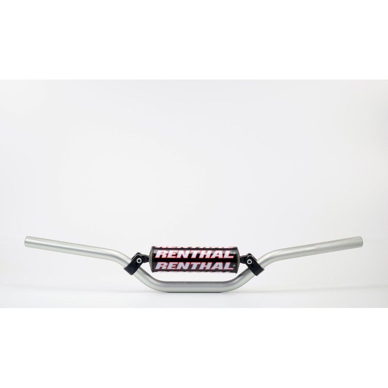 Manillar Renthal motocross SX85 plata con protector negro 798-01-SI-03-219 - motoscamaralweb.com