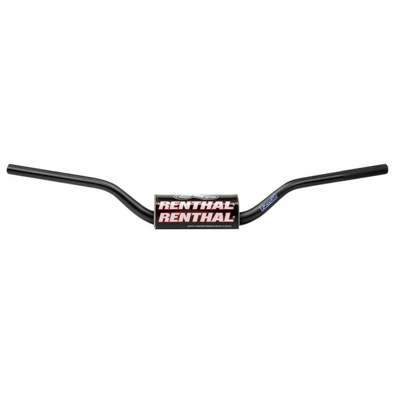 Manillar Renthal Fatbar Mcgrath negro con protector negro 821-01-BK - motoscamaralweb.com