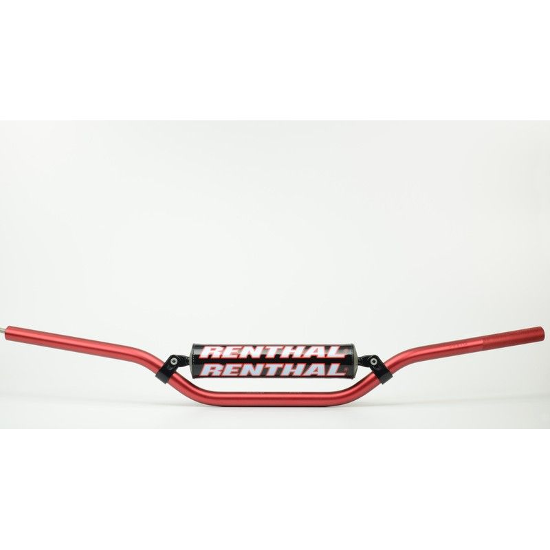 Manillar Renthal motocross Carmichel rojo con protector negro 971-08-RD-01-185 - motoscamaralweb.com