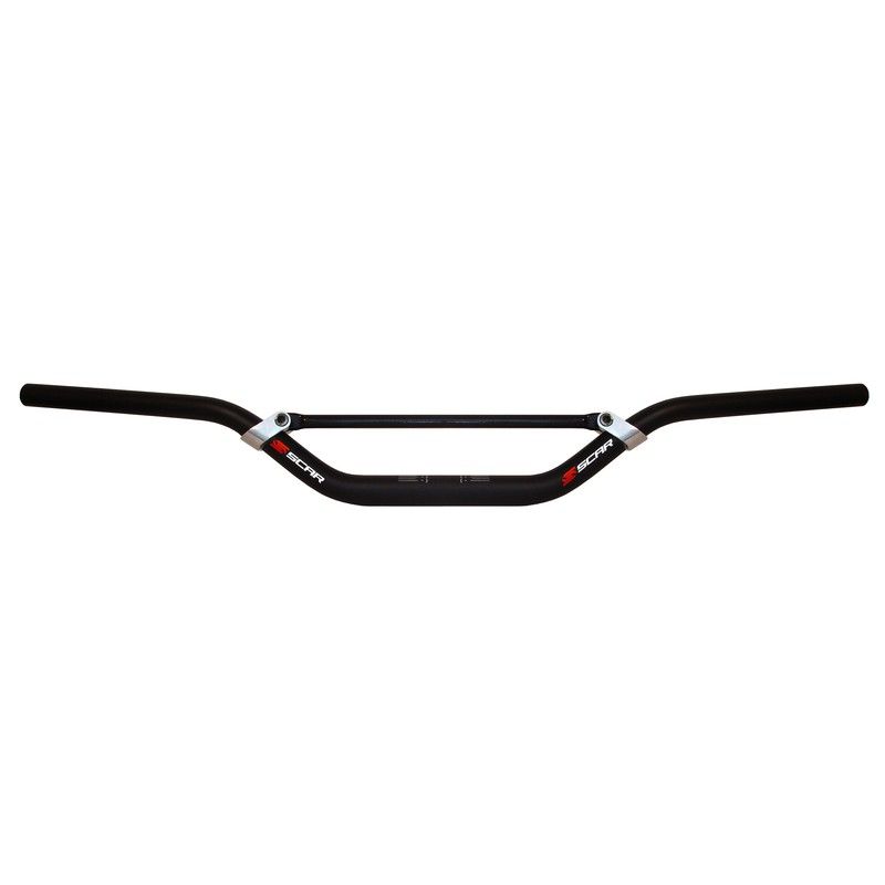 Manillar SCAR X² Stewart/Villopoto Ø28.6mm - Negro / Protector blanco - motoscamaralweb.com