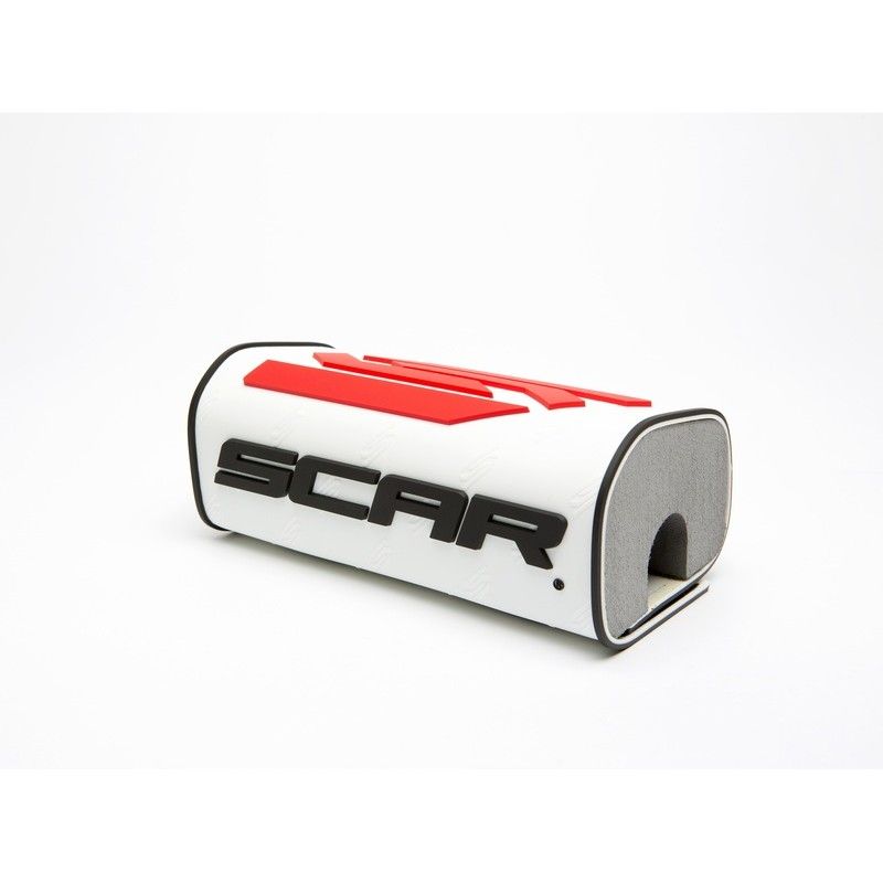 Protector/morcilla de manillar SCAR 3D (para manillar sin barra) - Blanco - motoscamaralweb.com