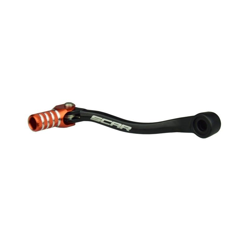 Pedal de cambio SCAR - Negro / Puntera naranja - motoscamaralweb.com