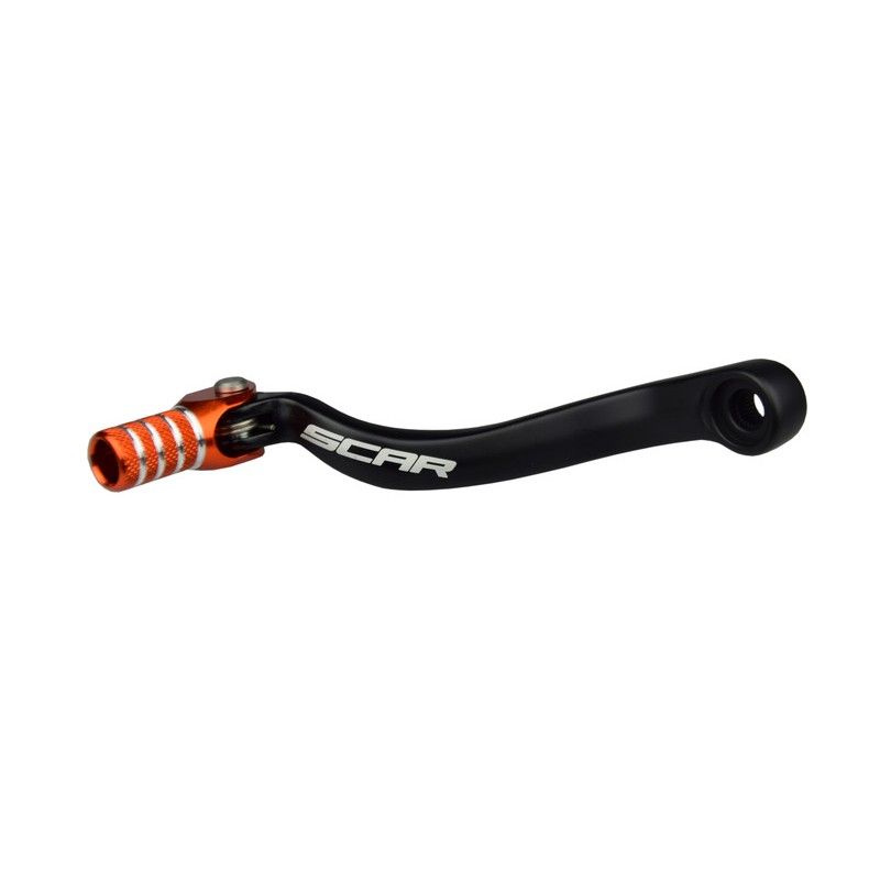 Pedal de cambio SCAR - Negro / Puntera naranja - motoscamaralweb.com
