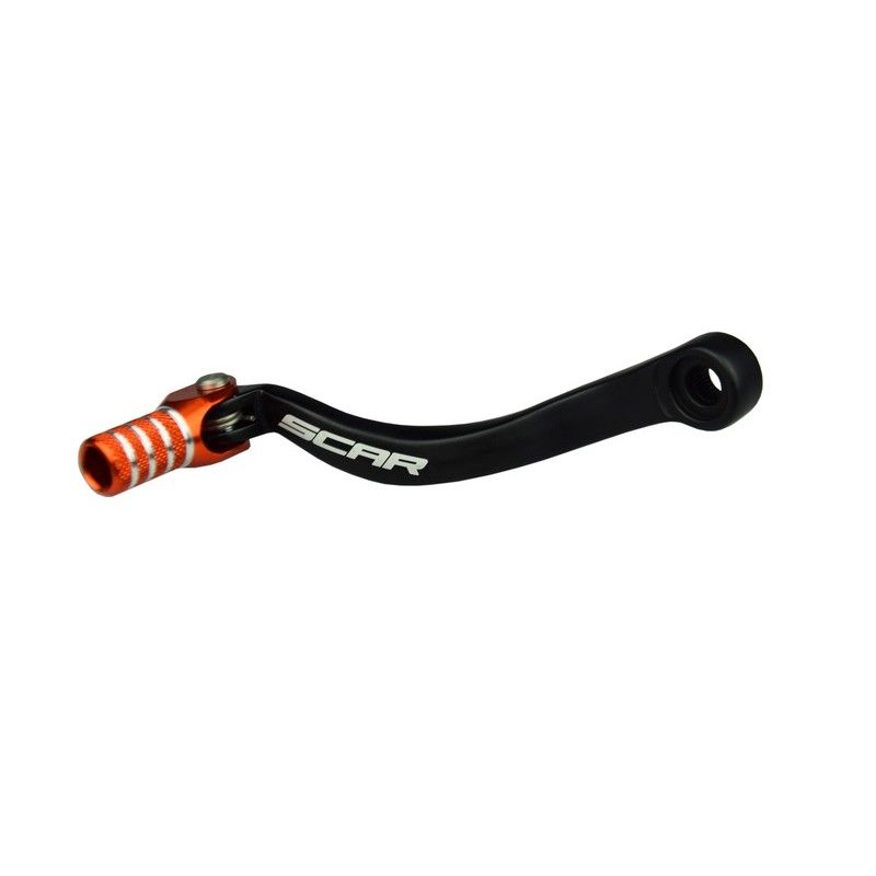 Pedal de cambio SCAR - Negro / Puntera naranja - motoscamaralweb.com