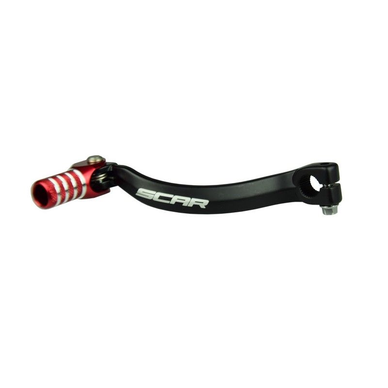 Pedal de cambio SCAR - Negro / Puntera roja - motoscamaralweb.com