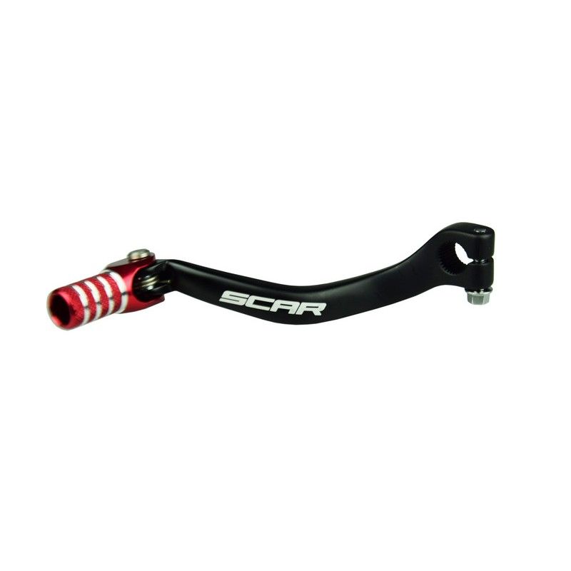 Pedal de cambio SCAR - Negro / Puntera roja - motoscamaralweb.com