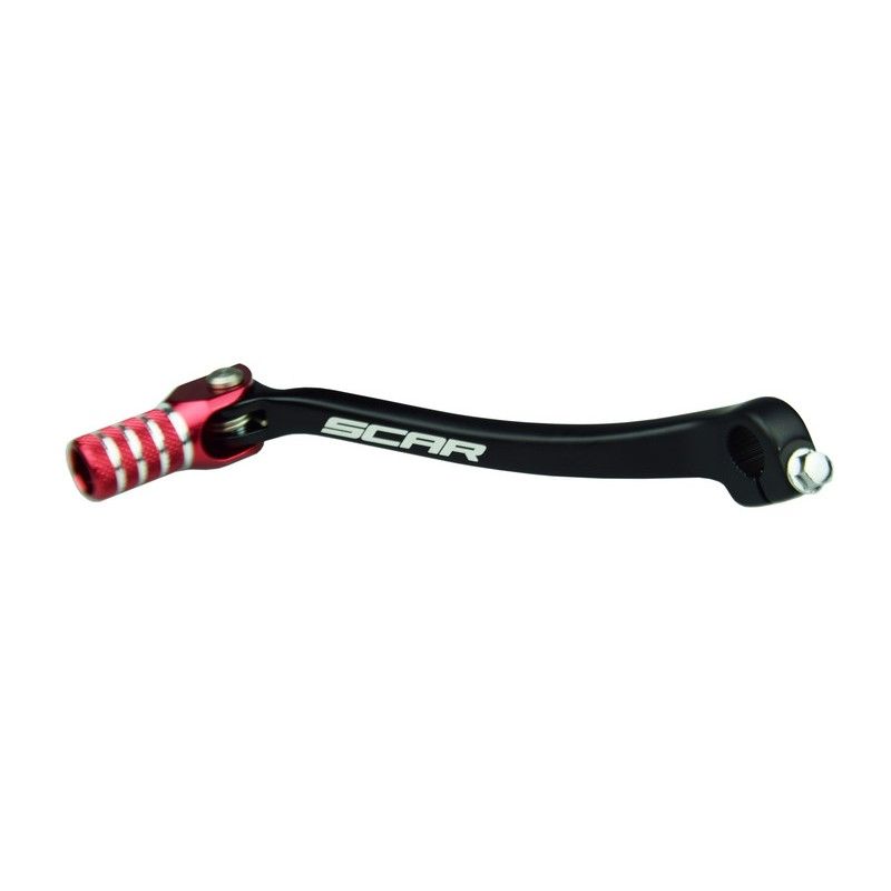 Pedal de cambio SCAR - Negro / Puntera roja - motoscamaralweb.com