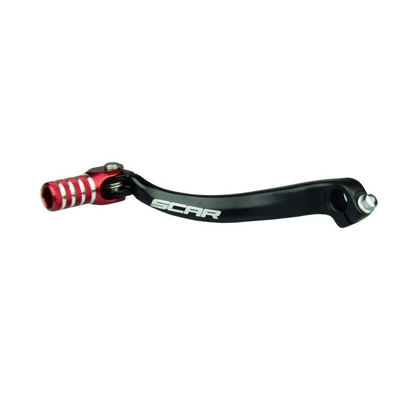 Pedal de cambio SCAR - Negro / Puntera roja - motoscamaralweb.com