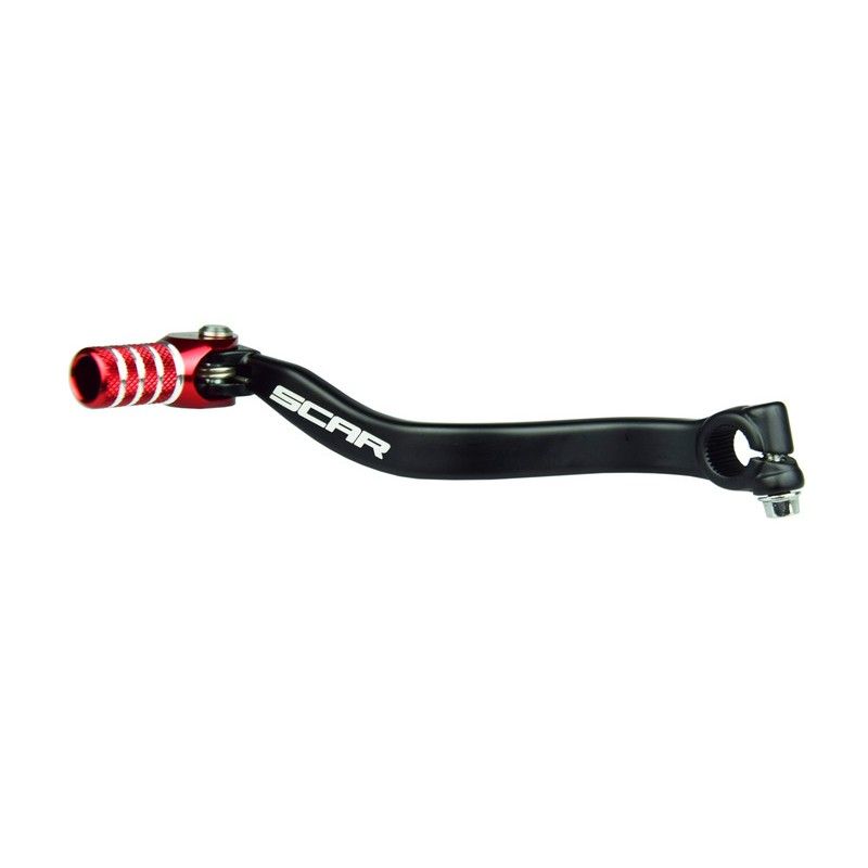 Pedal de cambio SCAR - Negro / Puntera roja - motoscamaralweb.com