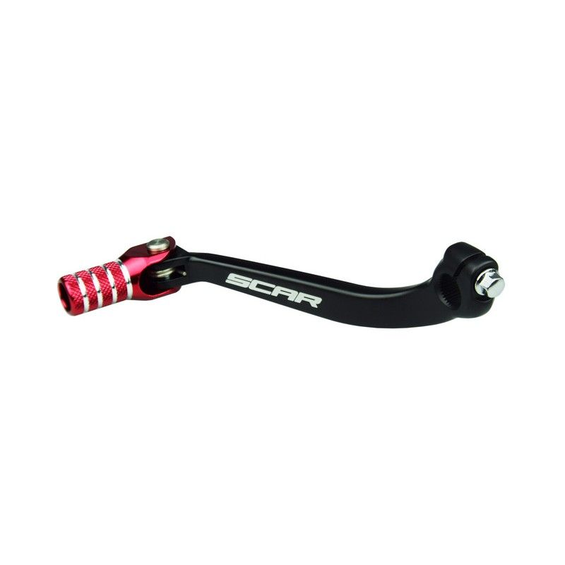 Pedal de cambio SCAR - Negro / Puntera roja - motoscamaralweb.com