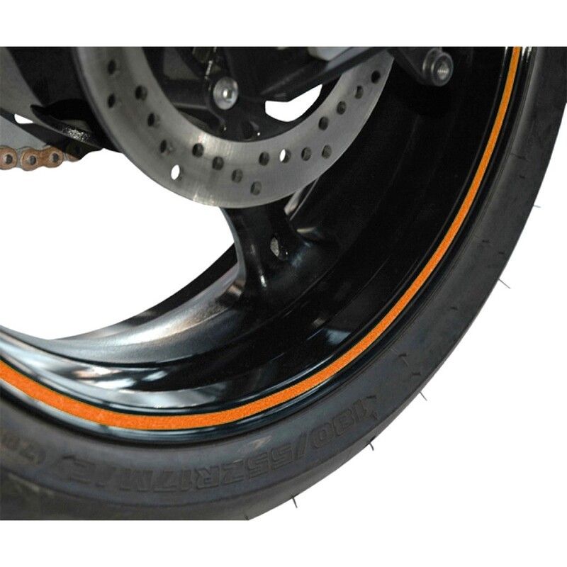 Cinta auto-adhesiva perfil de llanta naranja Fluor V PARTS - motoscamaralweb.com