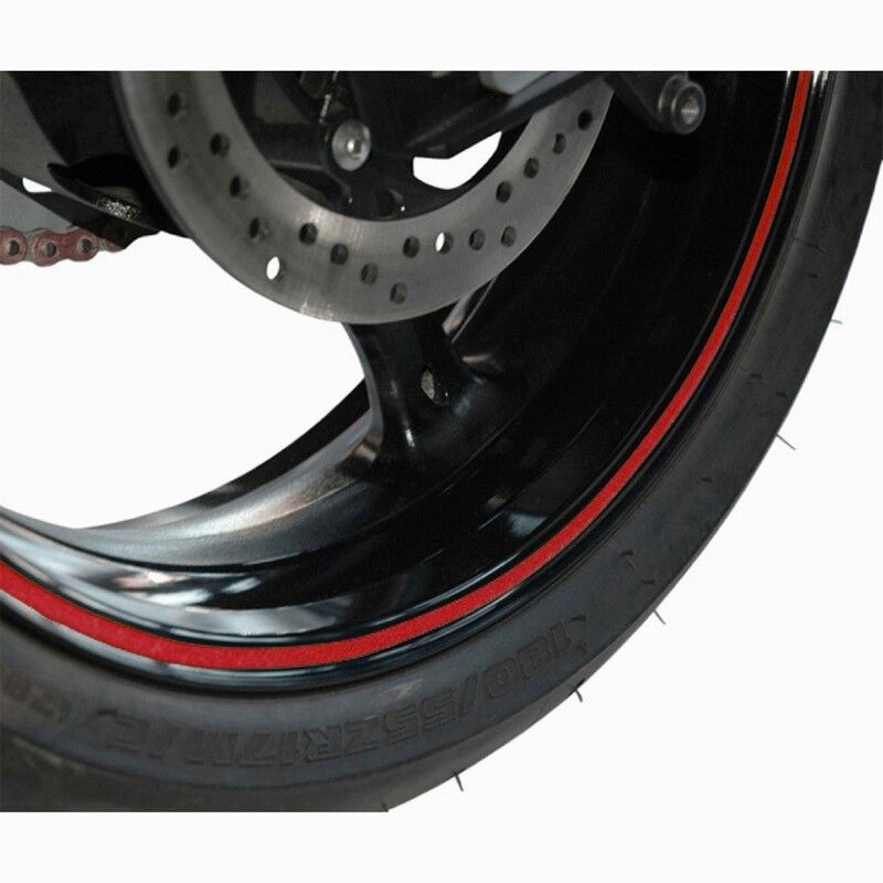 Adhesivo para llantas V PARTS 6m x 7mm rojo reflectante - motoscamaralweb.com