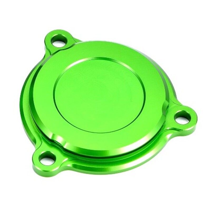 Tapa filtro de aceite verde Kawasaki V PARTS - motoscamaralweb.com