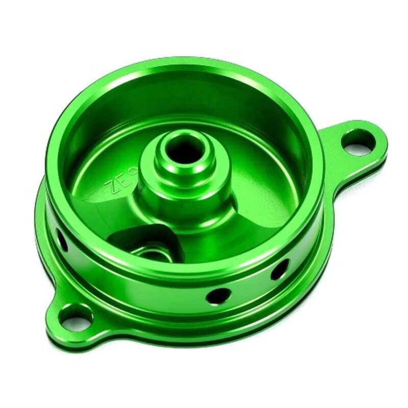 Tapa filtro de aceite verde Kawasaki V PARTS - motoscamaralweb.com