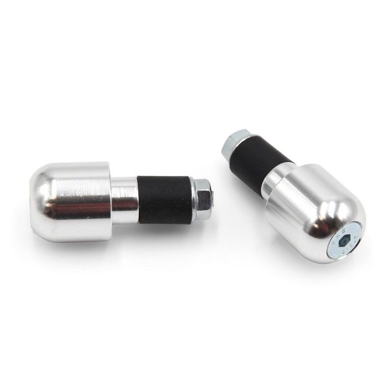 Juego contrapesos manillar V PARTS aluminio Ø13.5mm plata - motoscamaralweb.com