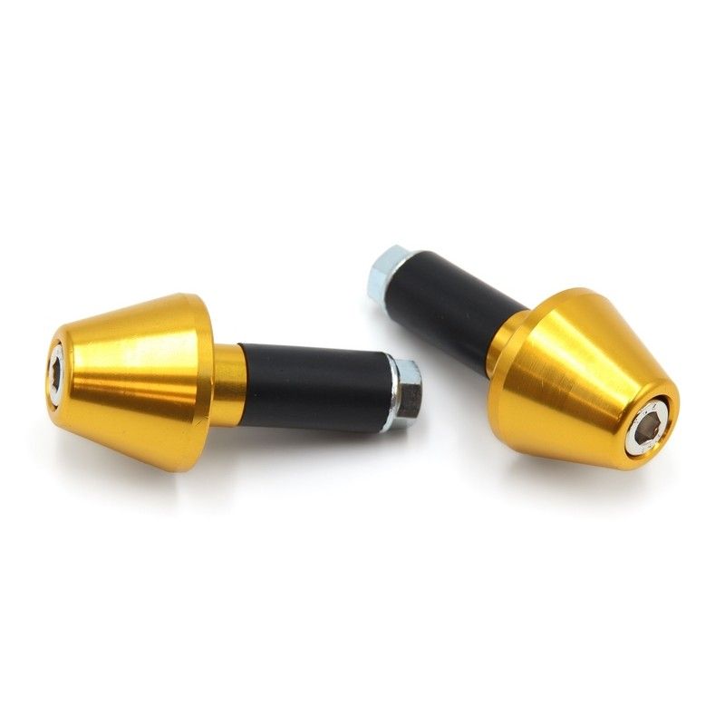 Juego contrapesos manillar V PARTS cónicos aluminio 13.5mm oro - motoscamaralweb.com