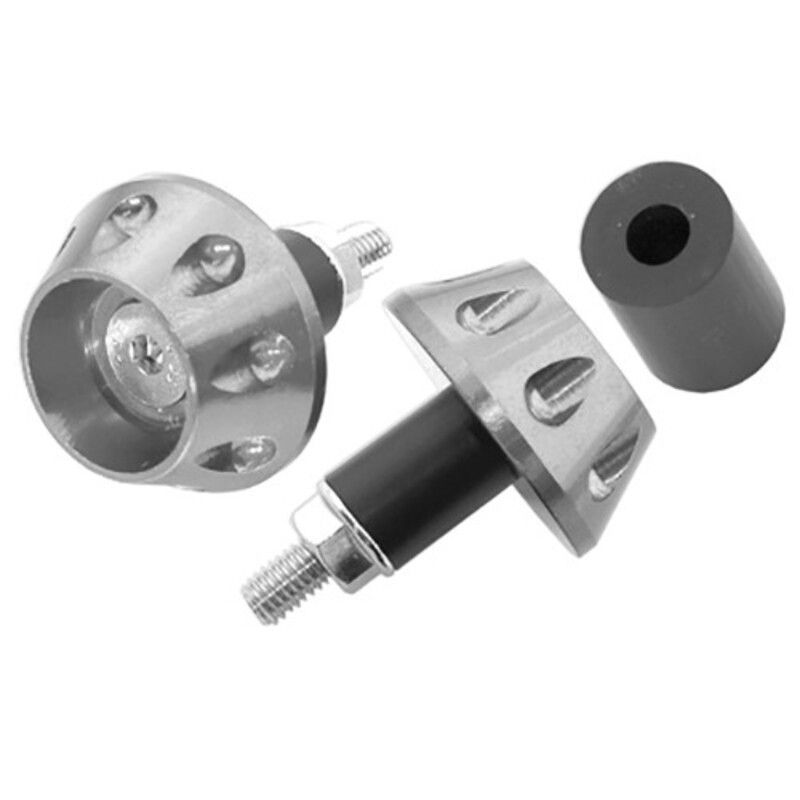 Juego contrapesos manillar V PARTS aluminio universal plata - motoscamaralweb.com