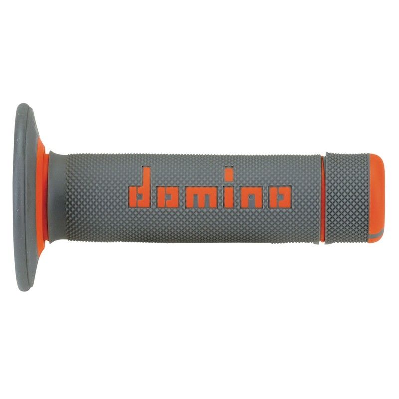 Puños off road DOMINO cross gris/naranja A02041C4552- motoscamaralweb.