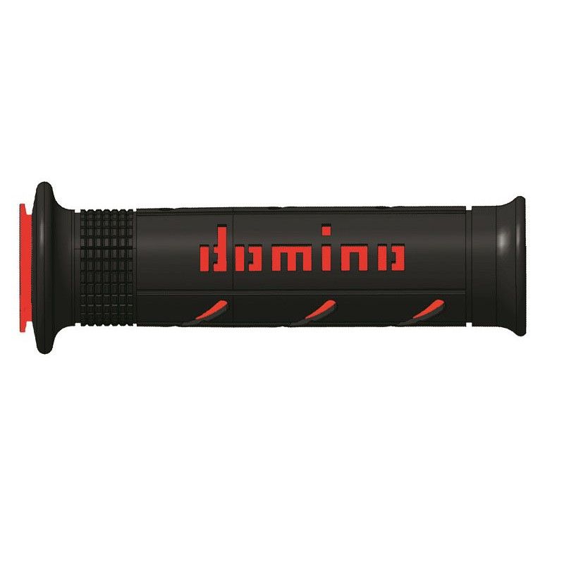 Puños racing DOMINO super soft 126mm negro/rojo A25041C4240- motoscama