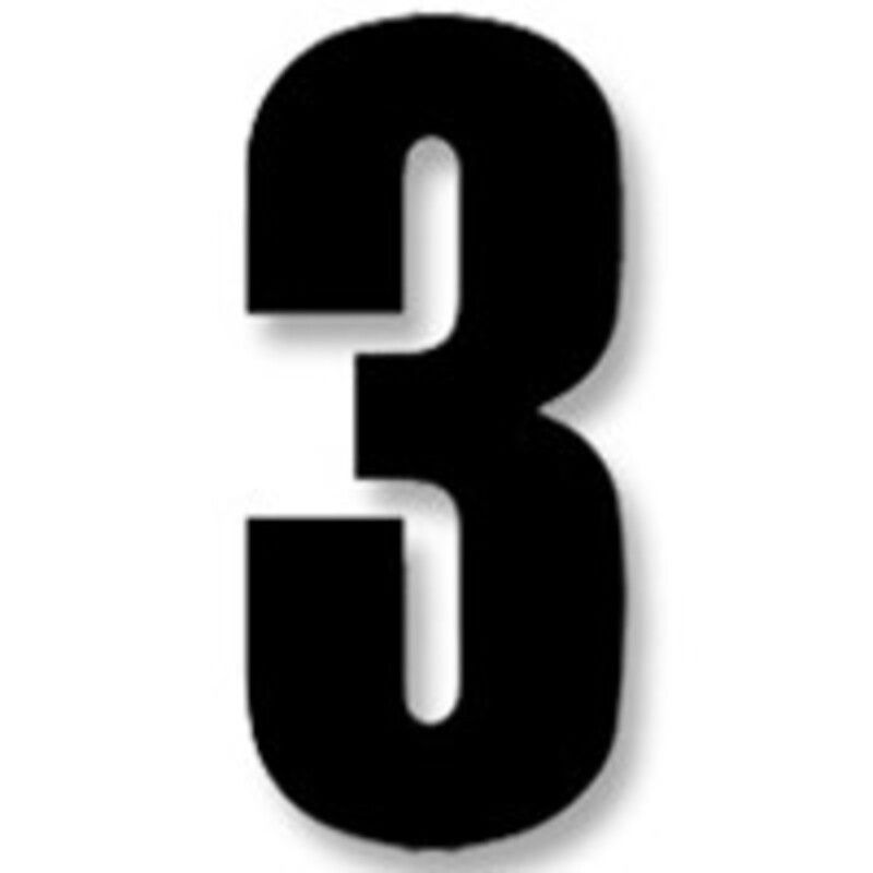 Numeros de carrera negro - Pack de 3 uds Blackbird Crystal5027/20/3 - motoscamaralweb.com