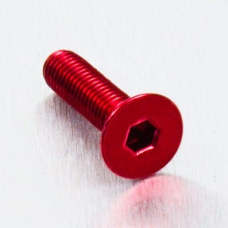 Tornillo de Aluminio Pro-bolt avellanado M5 x (0.8mm) x 20mm rojo LCS520R - motoscamaralweb.com