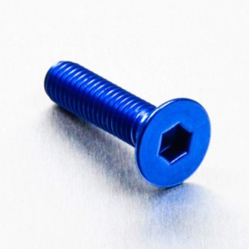 Tornillo de Aluminio Pro-bolt avellanado M6 x (1.00mm) x 25mm azul LCS625B - motoscamaralweb.com