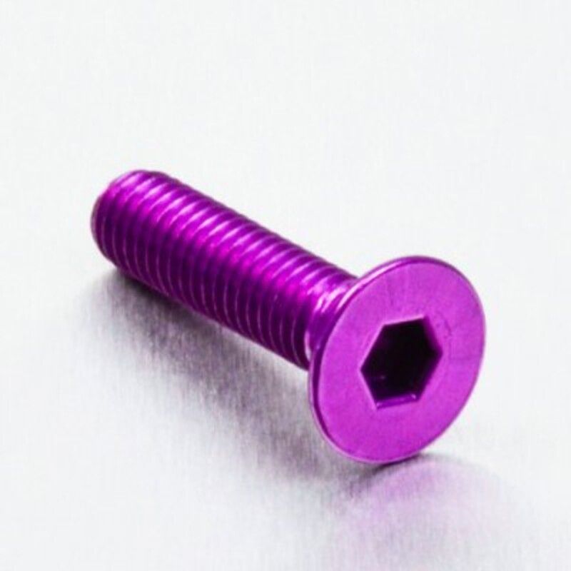 Tornillo de Aluminio Pro-bolt avellanado M6 x (1.00mm) x 25mm violeta LCS625P - motoscamaralweb.com