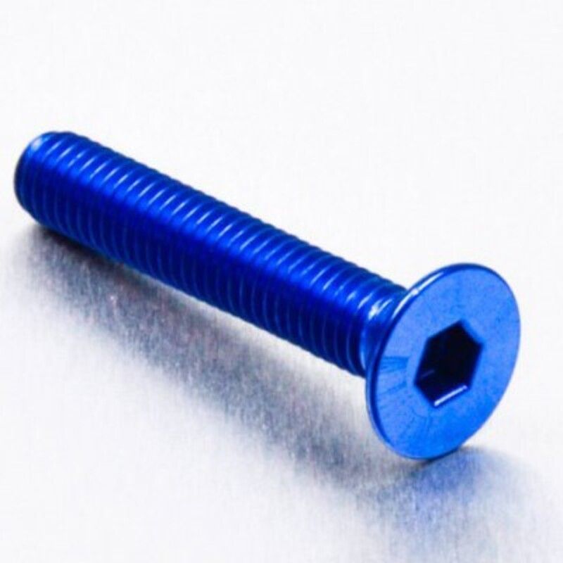 Tornillo de Aluminio Pro-bolt avellanado M6 x (1.00mm) x 35mm azul LCS635B - motoscamaralweb.com