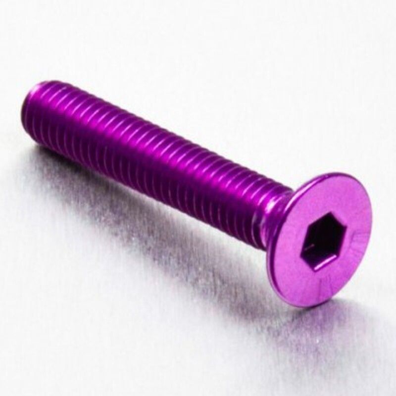 Tornillo de Aluminio Pro-bolt avellanado M6 x (1.00mm) x 35mm violeta LCS635P - motoscamaralweb.com