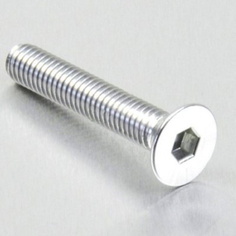 Tornillo de Aluminio Pro-bolt avellanado M6 x (1.00mm) x 35mm plata LCS635S - motoscamaralweb.com