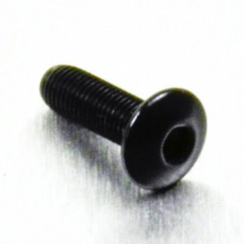 Tornillo de Aluminio Pro-bolt cabeza redondeada M4 x (0.5mm) x 12mm Fine negro LFB412FBK - motoscamaralweb.com