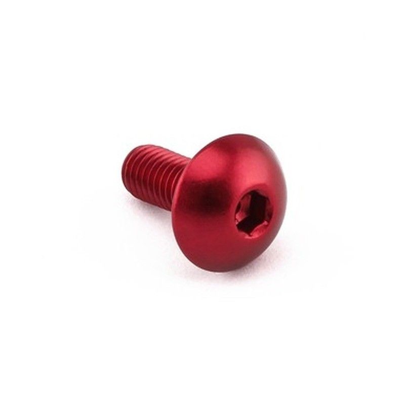 Tornillo de Aluminio Pro-bolt cabeza alomada M5 x (0.8mm) x 12mm rojo LFB512R - motoscamaralweb.com