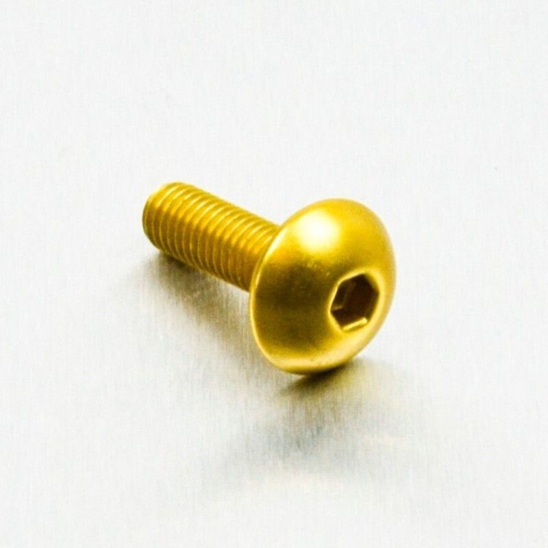 Tornillo de Aluminio Pro-bolt cabeza redondeada M5 x (0.8mm) x 16mm oro LFB516G - motoscamaralweb.com