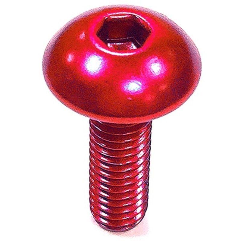 Tornillo de Aluminio Pro-bolt cabeza redondeada M5 x (0.8mm) x 16mm rojo LFB516R - motoscamaralweb.com