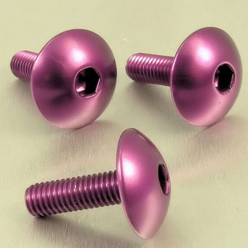 Tornillo de Aluminio XL Pro-bolt cabeza redondeada M5 XL (0.8mm) x 16mm violeta LFB516XLP - motoscamaralweb.com