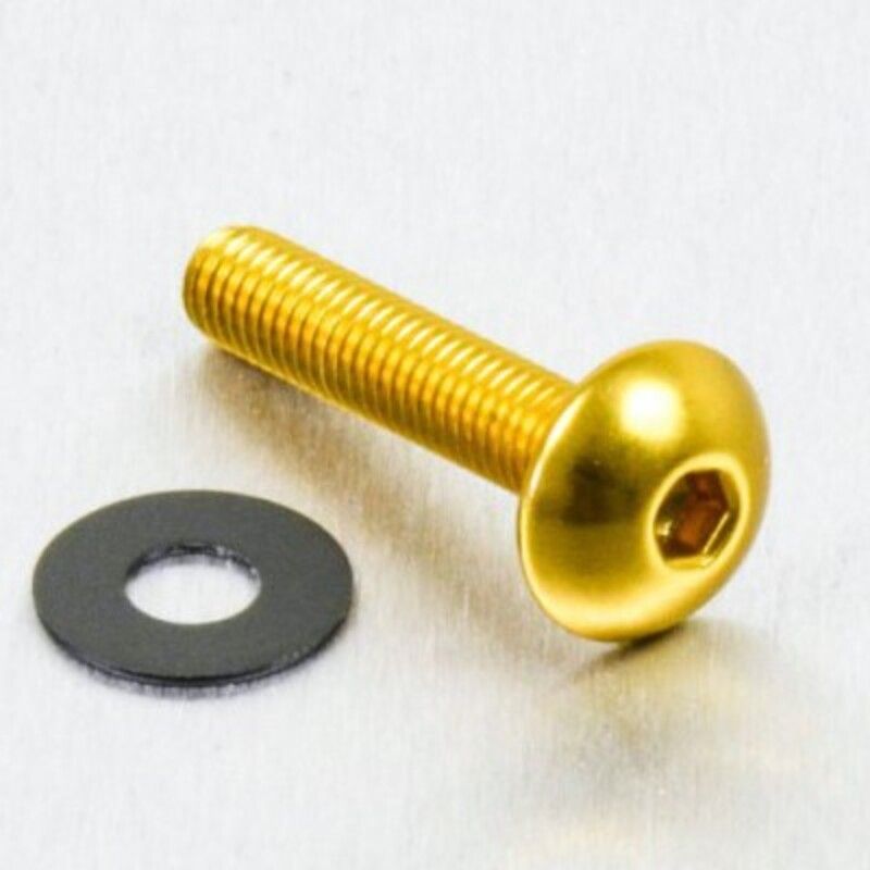 Tornillo de Aluminio Pro-bolt cabeza redondeada M5 x (0.8mm) x 20mm oro LFB520G - motoscamaralweb.com