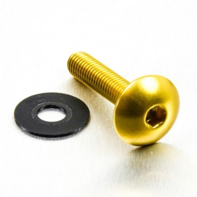 Tornillo de Aluminio Pro-bolt cabeza redondeada M6 x (1.00mm) x 30mm oro LFB630G - motoscamaralweb.com