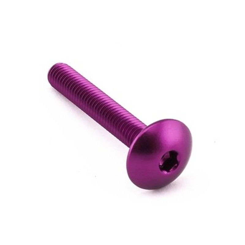 Tornillo Aluminio Pro-Bolt cabeza alomada M6 x (1.00mm) x 40mm LFB640P Violeta - motoscamaralweb.com