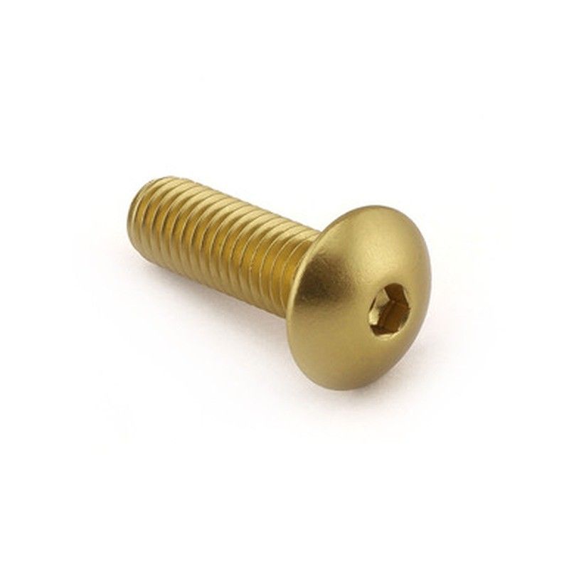 Tornillo Aluminio Pro-Bolt cabeza alomada M8 x (1.25mm) x 25mm LFB825G Oro - motoscamaralweb.com