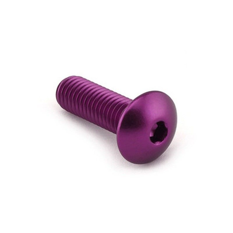 Tornillo Aluminio Pro-Bolt cabeza alomada M8 x (1.25mm) x 25mm LFB825P Violeta - motoscamaralweb.com