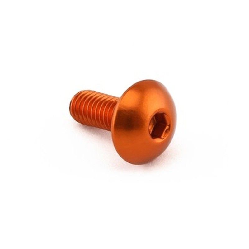 Tornillo de Aluminio Pro-bolt cabeza alomada M5 x (0.8mm) x 12mm naranja LFB512O - motoscamaralweb.com