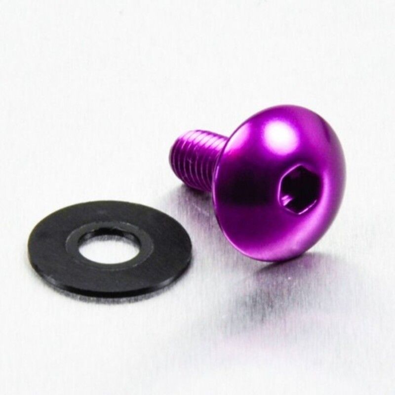 Tornillo de Aluminio Pro-bolt cabeza redondeada M6 x (1.00mm) x 16mm violeta LFB616P - motoscamaralweb.com