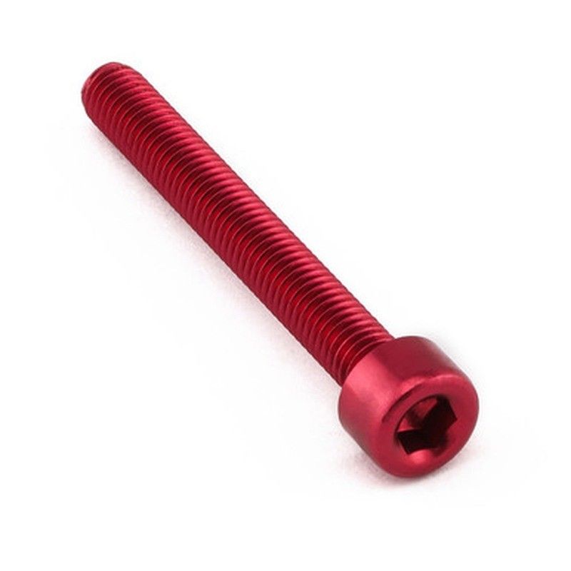 Tornillo Aluminio Pro-bolt cabeza cilíndrica M5 x (0.8mm) x 40mm LPB540R Rojo - motoscamaralweb.com