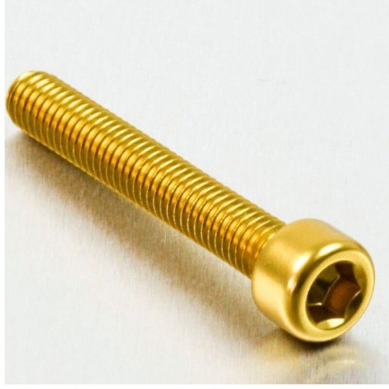 Tornillo de Aluminio Pro-bolt cabeza cilíndrica M6 x (1.00mm) x 40mm oro LPB640G - motoscamaralweb.com