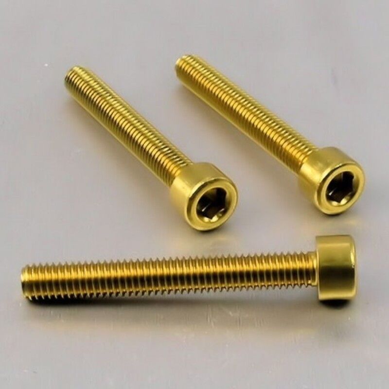 Tornillo de Aluminio Pro-bolt cabeza cilíndrica M6 x (1.00mm) x 45mm oro LPB645G - motoscamaralweb.com
