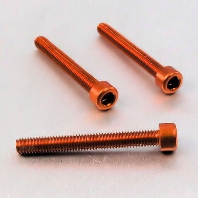 Tornillo de Aluminio Pro-bolt cabeza cilíndrica M6 x (1.00mm) x 50mm naranja LPB650B - motoscamaralweb.com